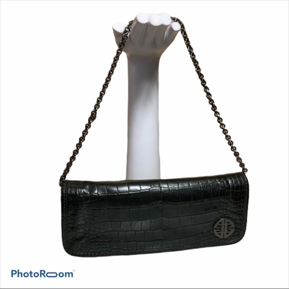 ANTONIO MELANI black leather shoulder/envelope bag